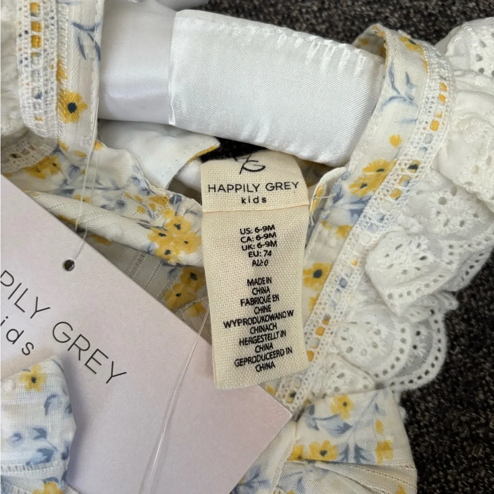 Kids Floral Romper and Sandals Set - Yellow and White